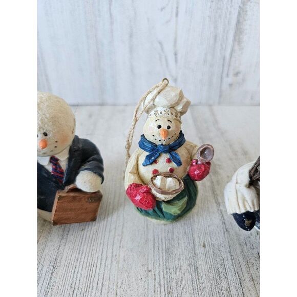 Vintage snowman ornament baker businessman suit decor tree - Picture 5 of 7